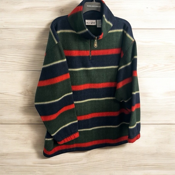 Vintage Preppy Blazer Firenze 1/4 zip colorful pullover men's size XL retro - Picture 1 of 8